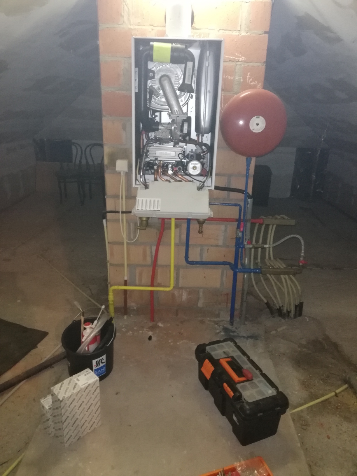 Installatie op zolder